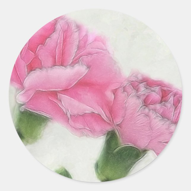Adesivo Cravos cor-de-rosa 3 (Frente)