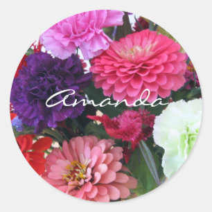 Adesivo Cravos e flores do zinnia