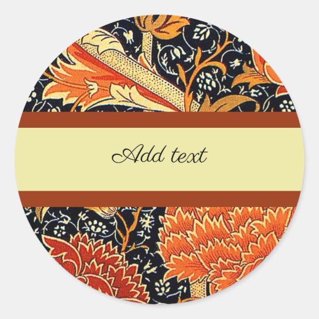 Adesivo Cray, um design William Morris, Modelo (Frente)