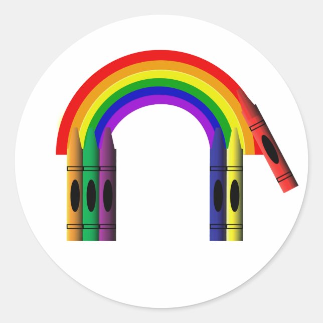 Adesivo Crayon Color a Rainbow Sticker (Frente)