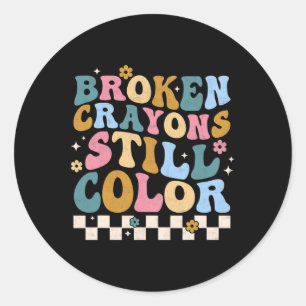 Adesivo Crayons Ainda Colorido Saúde Mental Emoção