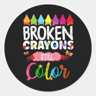 Adesivo Crayons Partidos Ainda Coloridos Saúde Mental S Aw