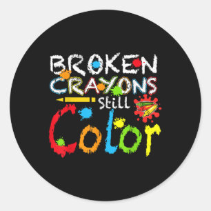 Adesivo Crayons Partidos Ainda Coloridos Saúde Mental S Aw