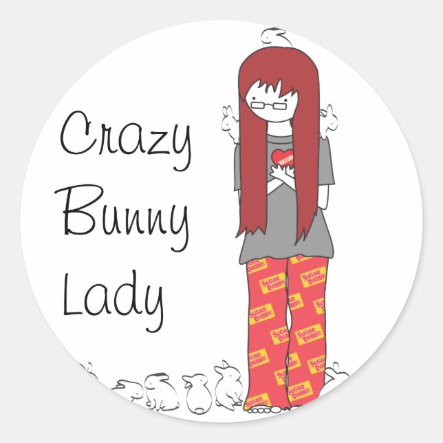 ADESIVO CRAZY BUNNY LADY (Frente)