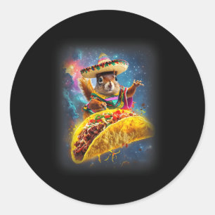 Adesivo Crazy Space Taco Squirrel Cinco De Mayo Squirrel S