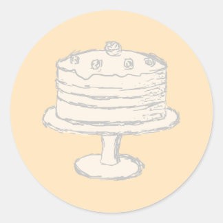 Adesivo Cream Color Cake no Fundo bege.