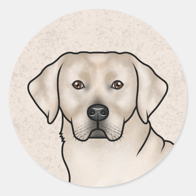 Adesivo Cream Labrador Retriever Cute Lab Portrait (Frente)