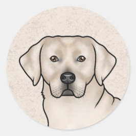Adesivo Cream Labrador Retriever Cute Lab Portrait