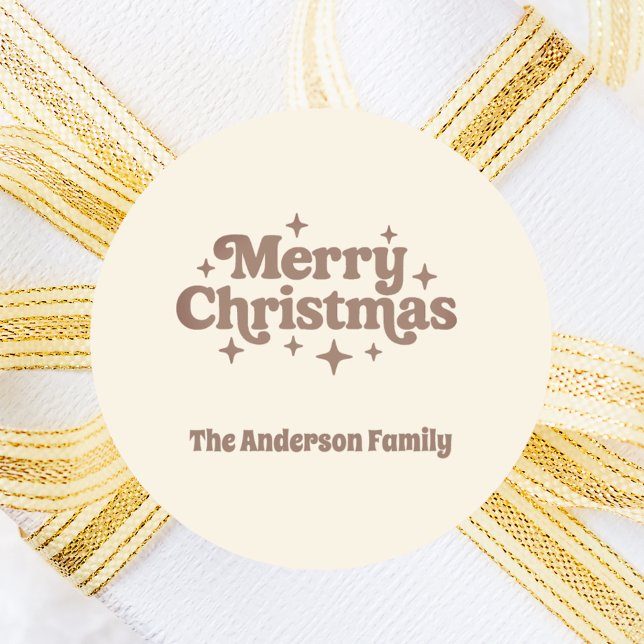 Adesivo Cream mocha Feliz Natal (Criador carregado)