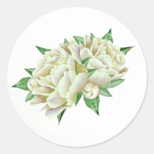 Adesivo Cream Peony Stickers
