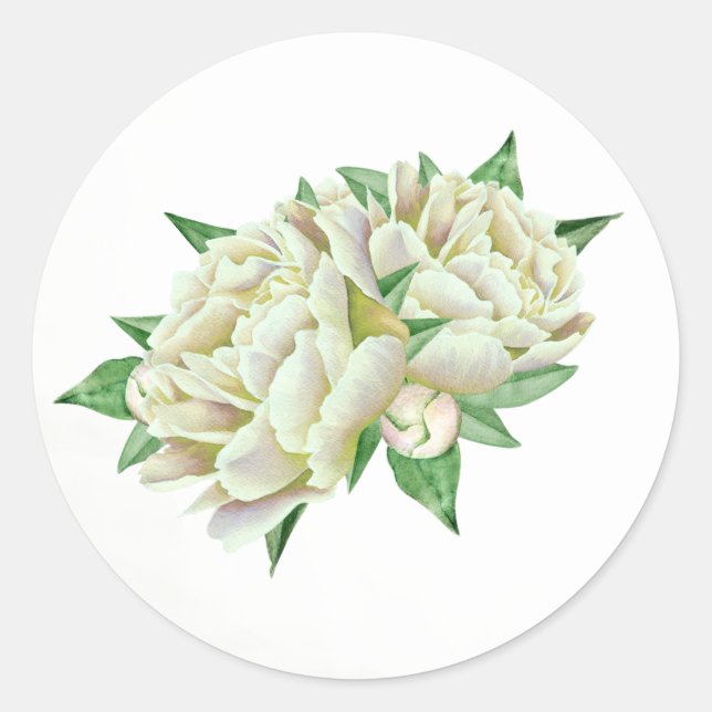 Adesivo Cream Peony Stickers (Frente)