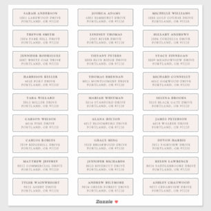 Adesivo Cream   Rótulos de Endereço de Convidado Individua