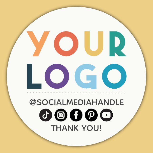 Adesivo Create Your Own Custom Logo Business Social Media  (Criador carregado)