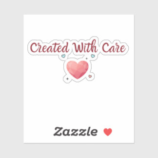 Adesivo Created With Care Sticker | Small Business sticker