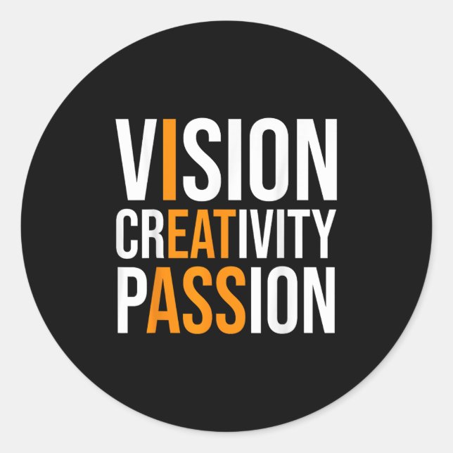 Adesivo Creativity On Shirt Sarcastic Funny Motivation  (Frente)