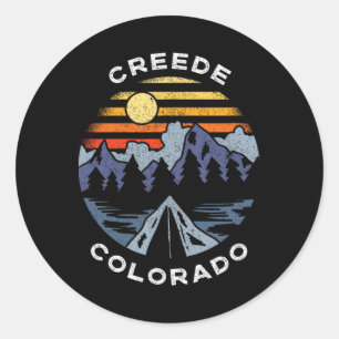 Adesivo Creede Colorado Montanhas Férias Acampamento Lembr