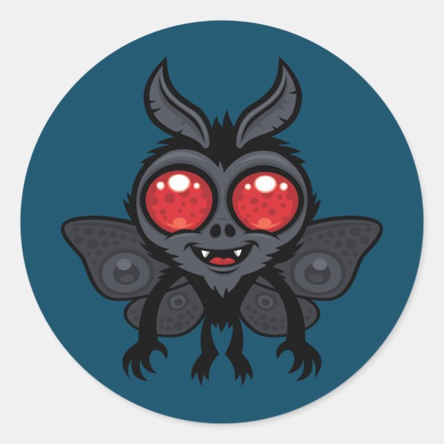 Adesivo Creepy Cute Cryptid Mothman Monster (Frente)