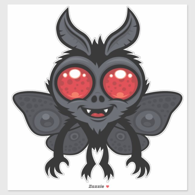 Adesivo Creepy Cute Cryptid Mothman Monster (Folha)