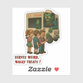 Adesivo Creepy Ice Cream Truck – Weird & Wacky Horror Trea