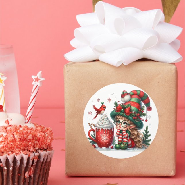 Adesivo Créez votre propre Sticker rond classique d'elfe (Festa)