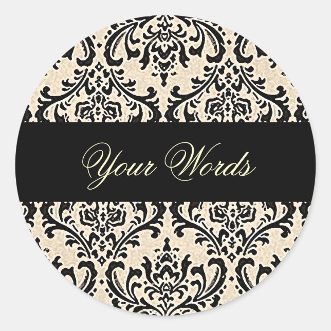 Adesivo Creme Damask ~ Stickers (Frente)