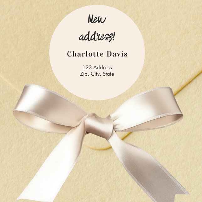 Adesivo Creme de bege, movemos um novo endereço (Criador carregado)