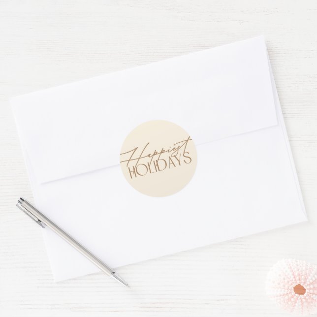 Adesivo Creme de Envelope de Feriado Clássico - Beige (Envelope)