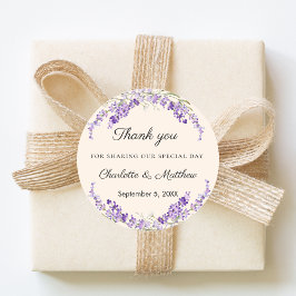 Adesivo Creme de florais de lavanda champanhe casamento ob