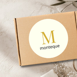 Adesivo Creme Dourado Monograma Nome Personalizado Present