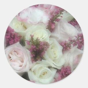 Adesivo Creme e selos cor-de-rosa rosas pálido do envelope