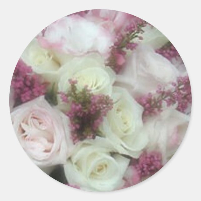 Adesivo Creme e selos cor-de-rosa rosas pálido do envelope (Frente)