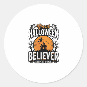Adesivo Crente do Halloween Vintage Desde 1966 Gráfico_1