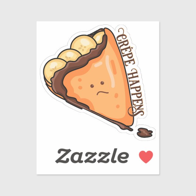 Adesivo Crêpe Acontece Comida Pun (Folha)