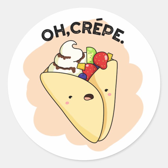 Adesivo Crepe Engraçado Comida Pun (Frente)