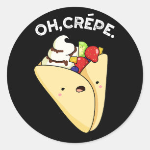 Adesivo Crepe Engraçado Comida Pun Dark BG