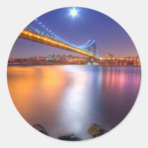 Adesivo Crepúsculo, George Washington BridgePalisades, NJ