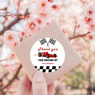 Adesivo Crescendo DOIS segundos aniversários Race Car Boy