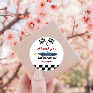 Adesivo Crescendo DOIS segundos aniversários Race Car Boy