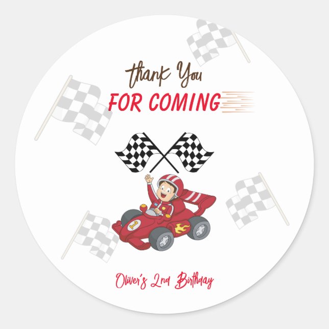 Adesivo Crescendo dois segundos aniversários rápidos (Frente)