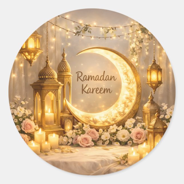 Adesivo Crescente de Luz e Paz – Crescente de Ramadan (Frente)