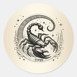 Adesivo Crescente Lua Escorpião Astrologia Zodíaco Escorpi