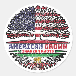 Adesivo Crescido Americano Raízes Iranianas – Leão e Sol