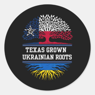 Adesivo Crescido no Texas com Raízes Ucranianas - Ucrânia