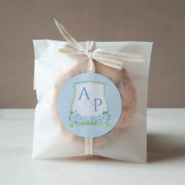 Adesivo Crest Botânico Verde Azul Elegante