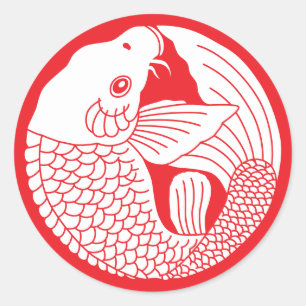 Adesivo Crest-Carp da Família Japonesa