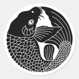 Adesivo Crest-Carp da Família Japonesa