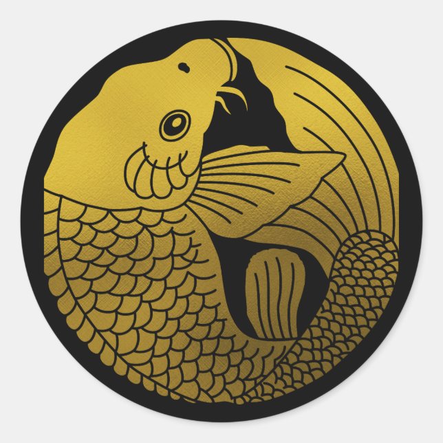 Adesivo Crest-Carp da Família Japonesa (Frente)