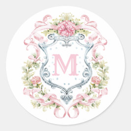 Adesivo Crest Floral Monograma Grandmillennial | Noiva