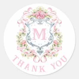 Adesivo Crestão Floral Grandmillennial Monograma | Noiva