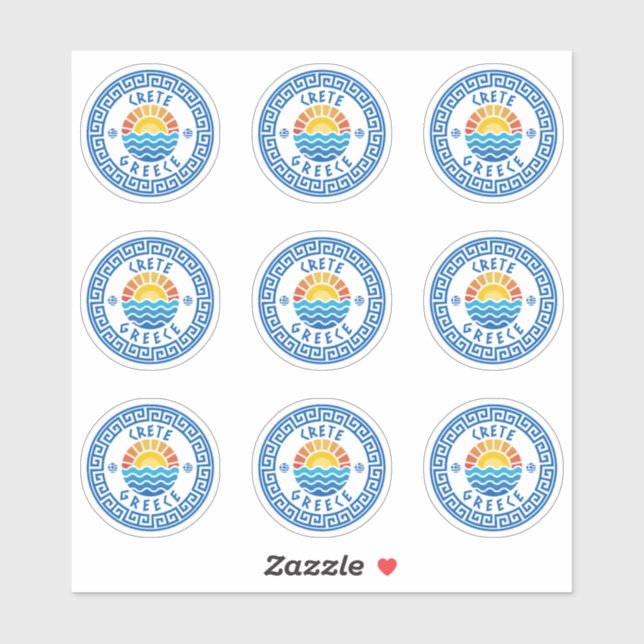 Adesivo Crete Island, Grécia Multiple Pack Sticker (Folha)